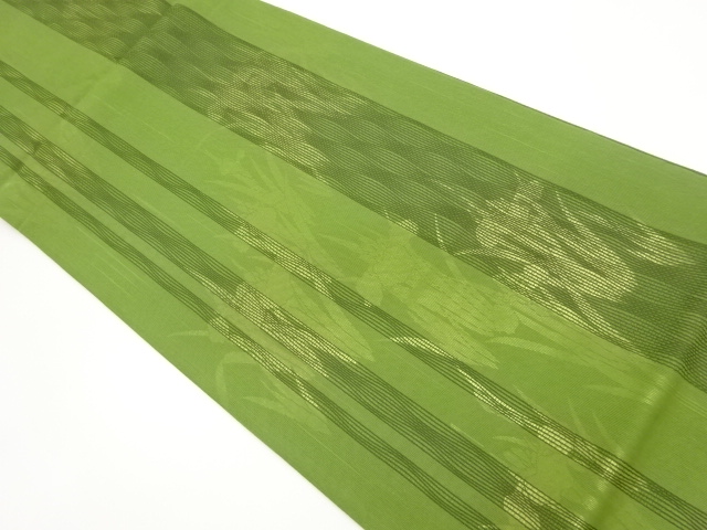 JAPANESE FUKURO OBI / FOR SUMMER / WOVEN IRIS & STRIPE